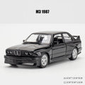 1:36 M3 1987 Diecast Alloy Car Model Metal Pull Back Simulation Car Toy Sports Car Ornament With To Open The Door For Kids Gift Qme M3 Black-with box