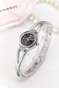 Famous Brand Rose Gold Silver Casual Quartz Watch Women Mesh Stainless Steel Dress Women Watches Qme JW S black