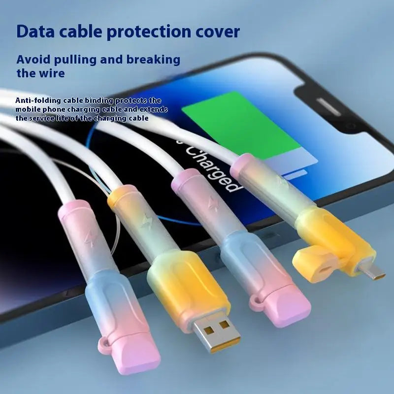 Charger Cable Protector Soft Silicone Cover C Cord Saver Practical Qme