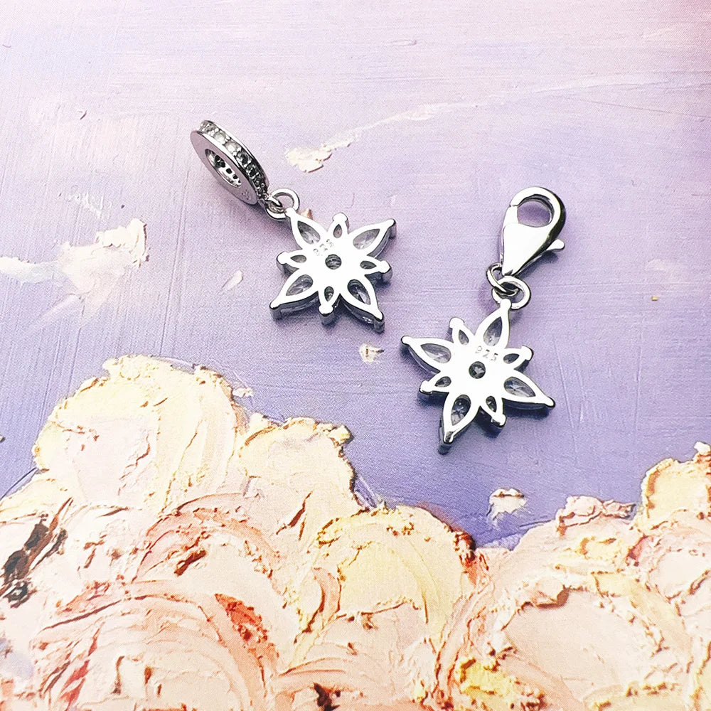 Charm Pendant Feminine Flower Fashion Jewelry For Women Winter 925 Sterling Silver New Romantic Gift Qme