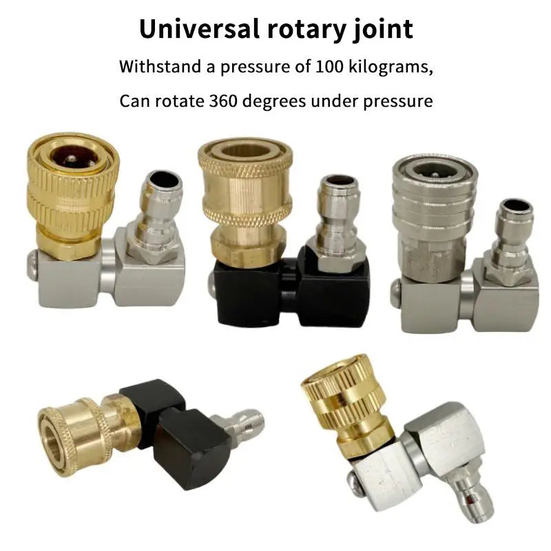360° Rotatable Jet Nozzle - 1/4" Quick Connect Adapter, Leak-Proof Water Saving For Car Cleaning Qme