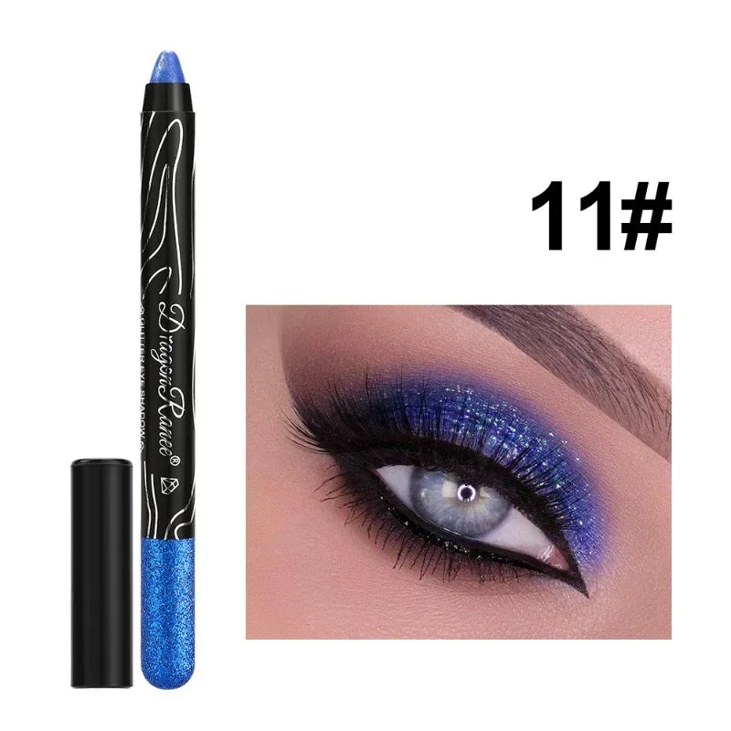 Waterproof Pearlescent Eyeshadow Eyeliner Pencil Lasting Glitter Matte Nude Eye Shadow Makeup Pigment Silkworm Eyeshadow Pen Qme 11