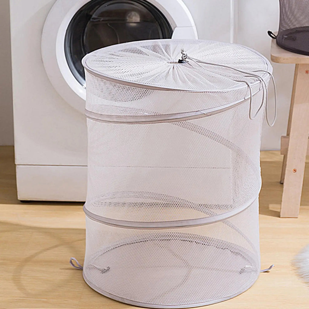Dorm Laundry Basket Foldable Clothes Storage Bin Bag Bathroom Bedroom Qme
