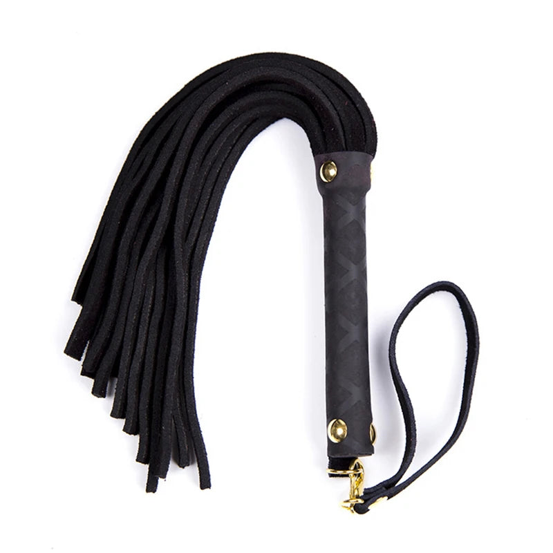 Pu Leather Pimp Whip Racing Riding Crop Party Flogger Hand Cuffs Qme