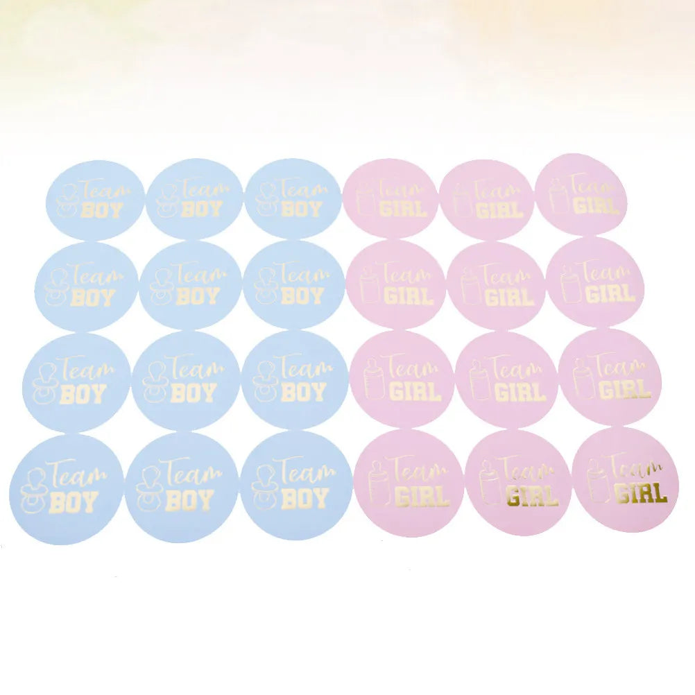 72Pcs Boys Or Girls Stickers Peel and Stick Gender Reveal Party Supplies Ideal for Baby Shower Centerpieces Scrapbook Craft Qme