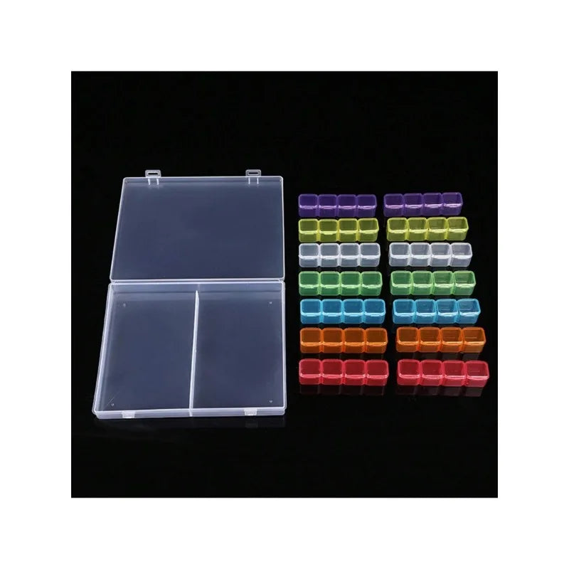 Transparent Storage Box 56 Grids DIY Diamond Painting Plastic Qme