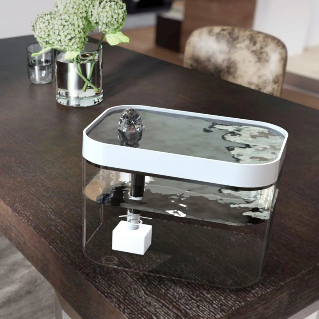 Cat Water Fountain USB Pet Filter Dispenser Silent Automatic Indoor Qme