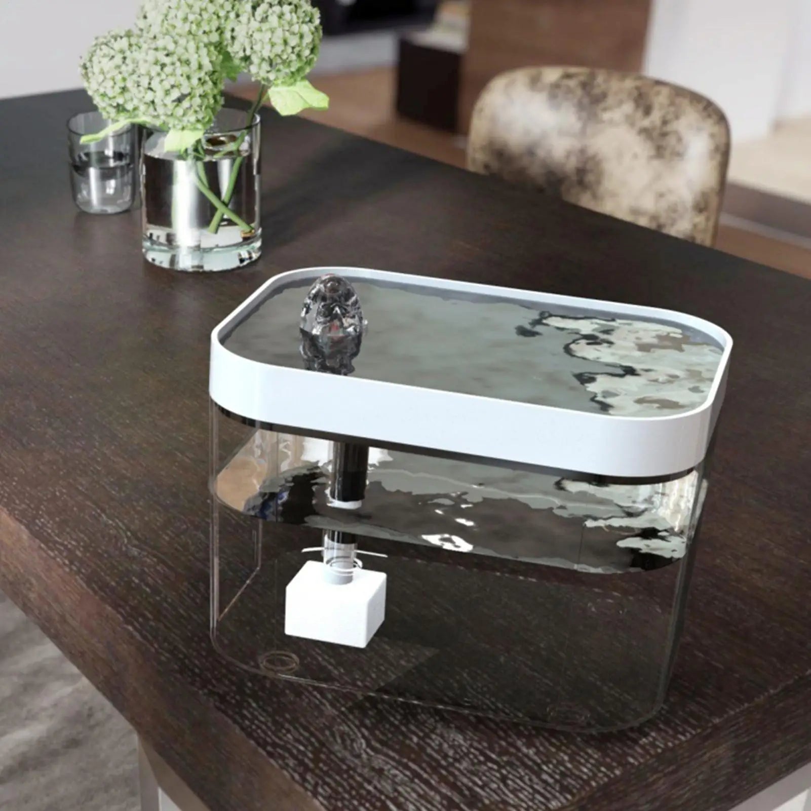 Cat Water Fountain USB Pet Filter Dispenser Silent Automatic Indoor Qme