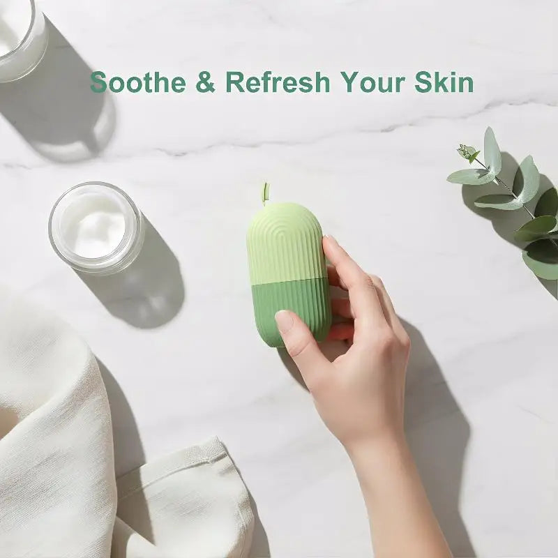 Silicone Face Ice Cube Mold Roller Beauty Tool Anti Puffiness Skincare Qme