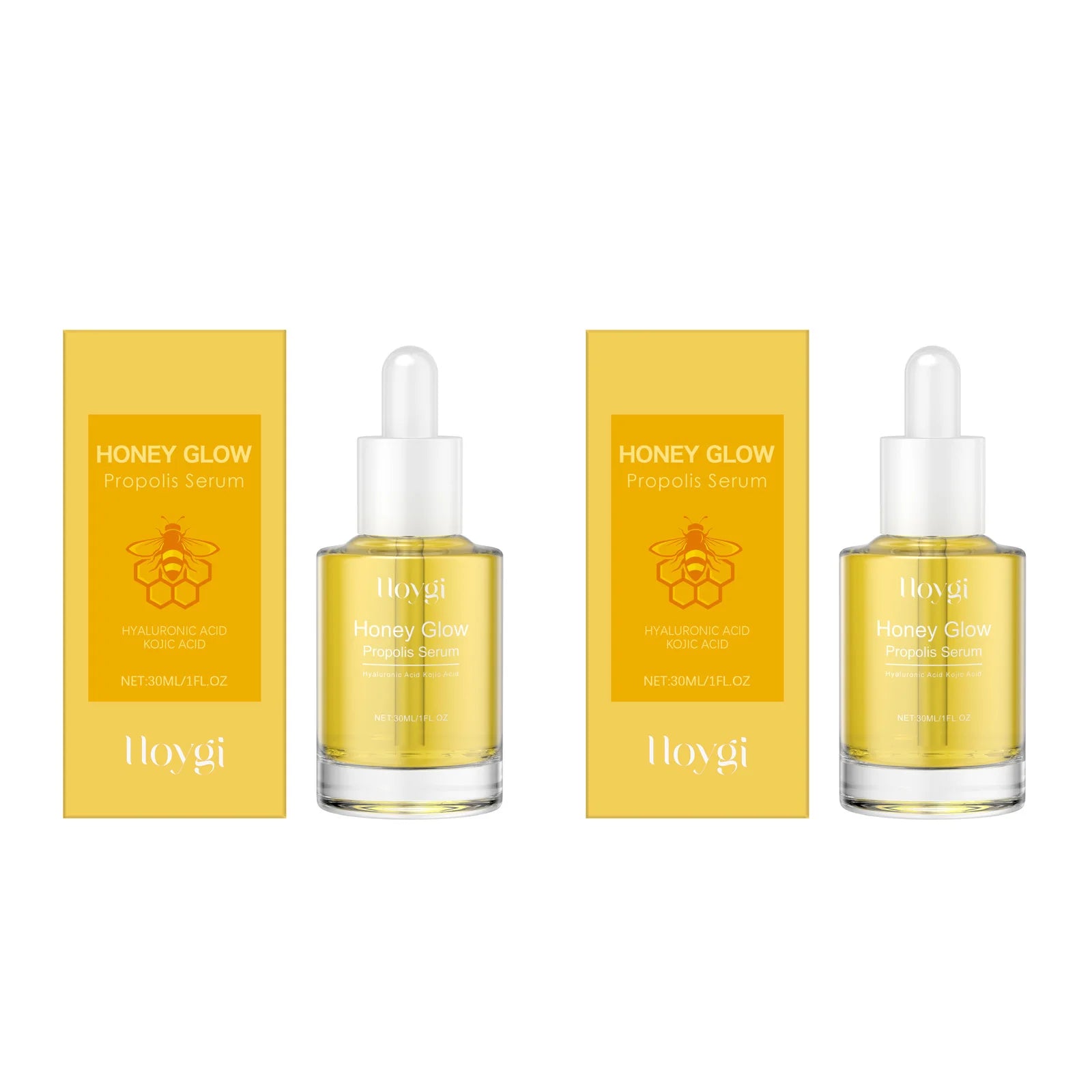Propolis Facial Essence Improves Acne and Marks,Supports Moisturizing and Inflamed Skin Natural Organic Propolis Skin Care Serum Qme 2 x 30ml Boxed