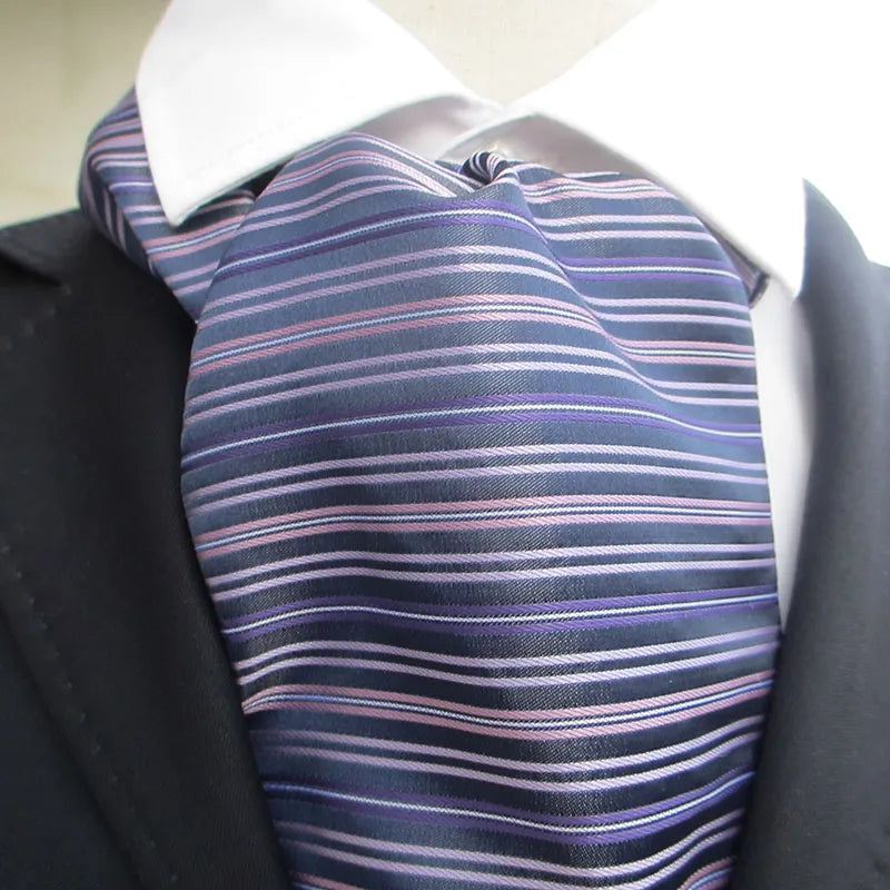 Purple Tie Norvety Floral Stripe Elegant Necktie Tuxedo Fashion Qme RT18 CORBAT
