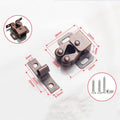 10/5pcs Stainless Steel Vintage Door Latch Lock Press-type Wardrobe Door Buckle Dual Wheel Spring Fixed Lock Home Lock Hardware Qme red bronze 5pcs