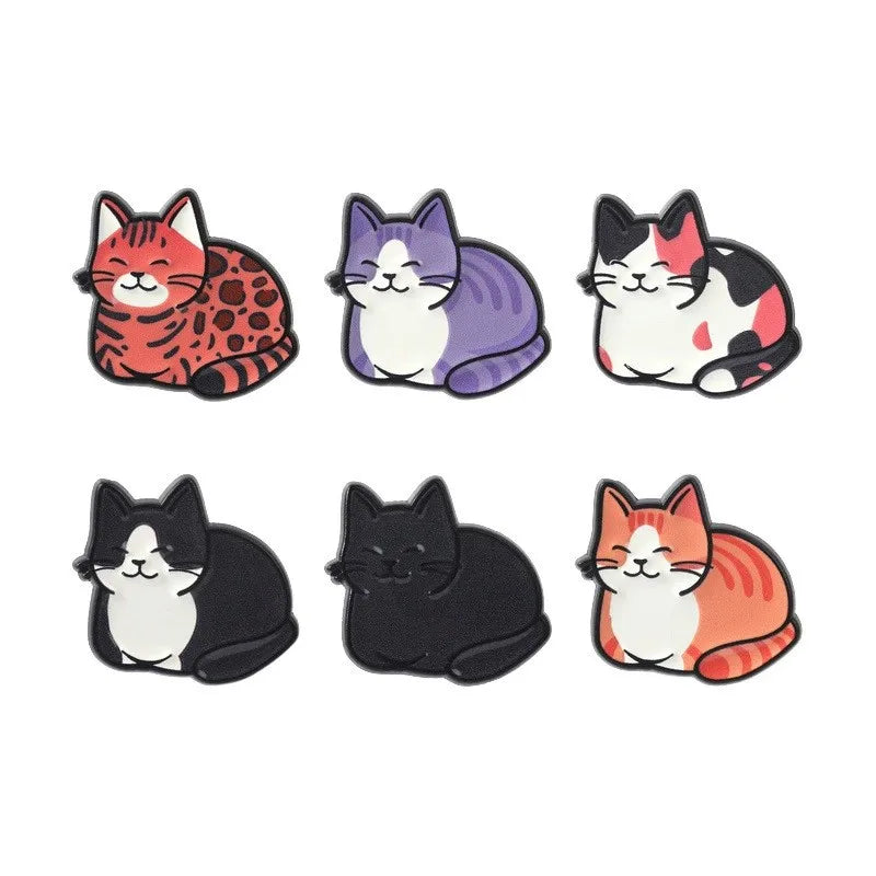 Cute Kitten Metal Enamel Brooch Cartoon Cat Lapel Pin Badge Decor for Clothes Hat Bag Fashion Jewelry Pet Lover Birthday Gift Qme style7-group