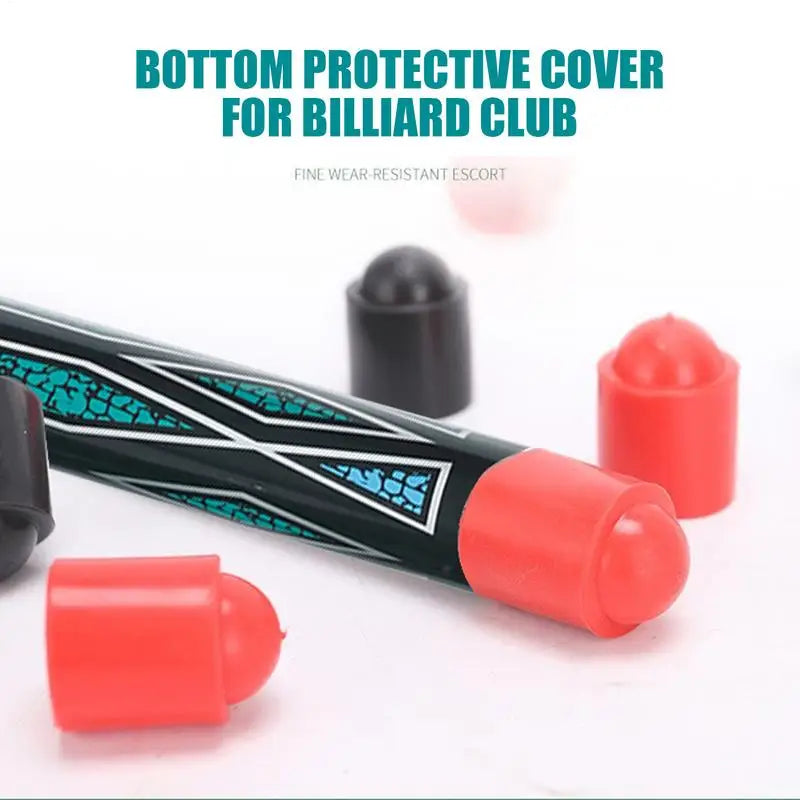 Pool Cue Bottom Cover Billiard Stick Tail Rubber Sleeve Great Fit Absorber Tool for Billiard Novice Professions Enthusiasts Qme