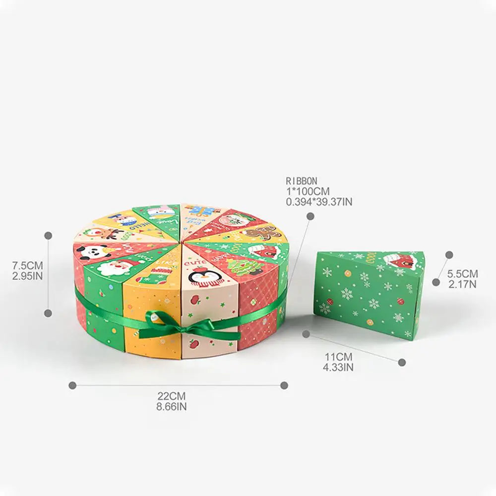 Calendar Advent Boxes Empty Christmas Countdown Kids Jewelry Toys Qme Green China Mainland AS SHOW
