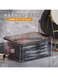 Jewelry Storage Box Flip-top Transparent Dust-proof Suitable Hair Qme black