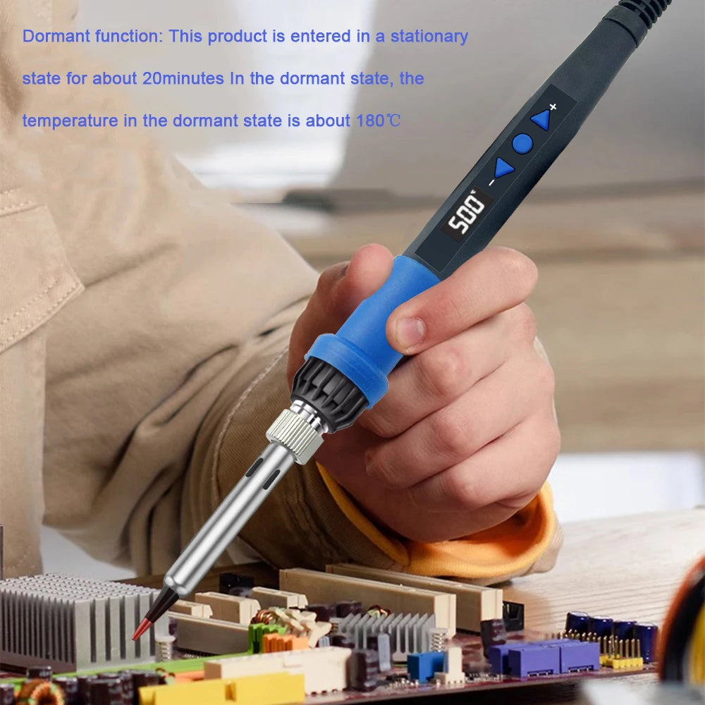 80W Electric Soldering Iron Adjustable Temperature Digital Display Qme