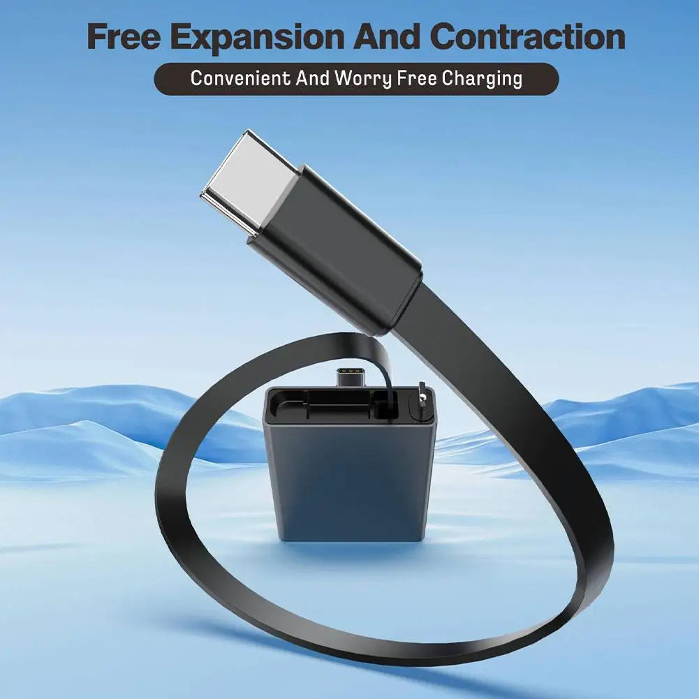 For Arrival Telescopic USB Cable Type C 66W PD 4 In 1 Data Cable Fast Charging Retractable For IPhone Samsung Mobile IPad Laptop Qme