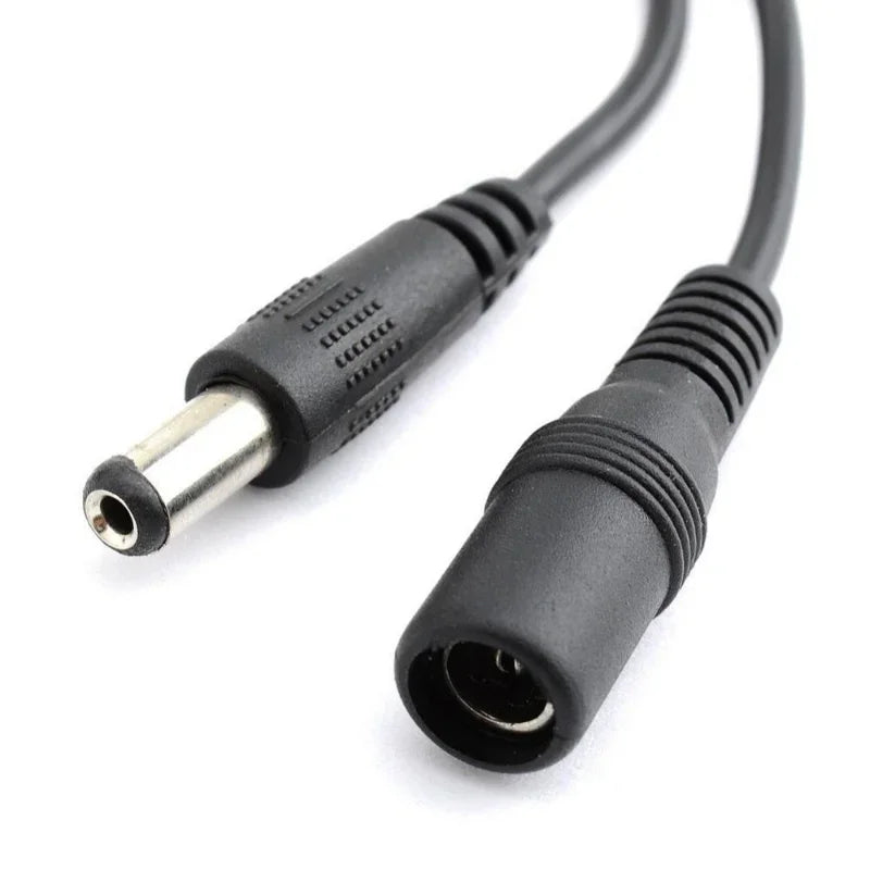 DC Extension Cable 1M 1.5M 3M 5M 3.5mm x 1.35mm Female to Male Plug for 5V 2A Power Adapter Cord Home CCTV Camera LED Strip Qme