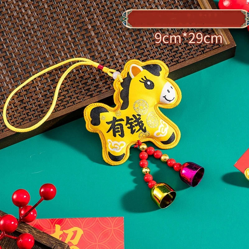 Lucky Fragrant Bag Tassels Horse Incense Car Hanging Chinese Zodiac Qme A6