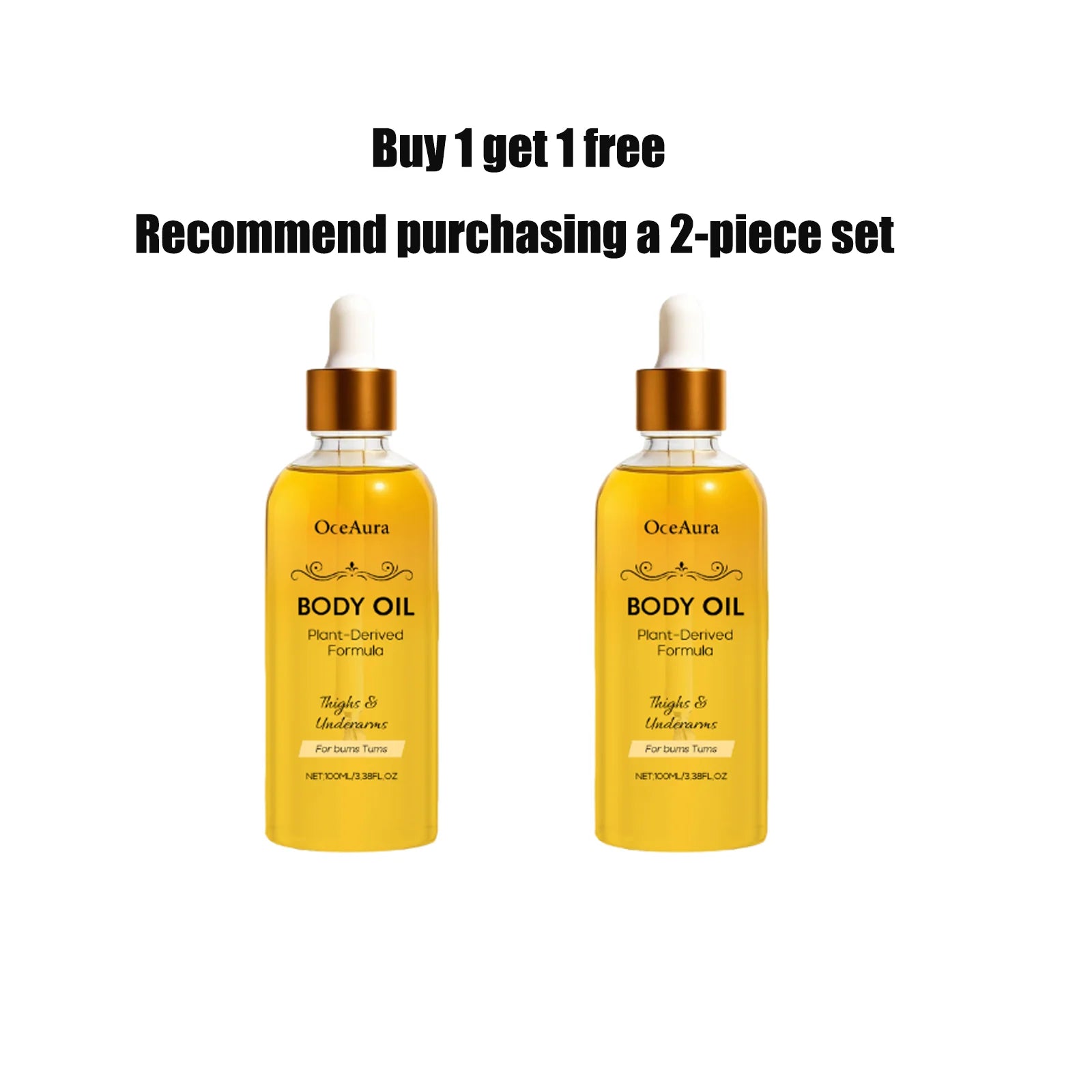 Oceaura Body Oil Thighs Underarms Plant Derived Formula Deep Qme 100mLx2