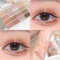 16-Color Eyeshadow Palette Matte Shimmer Nude Earth Tones Silky Qme 02