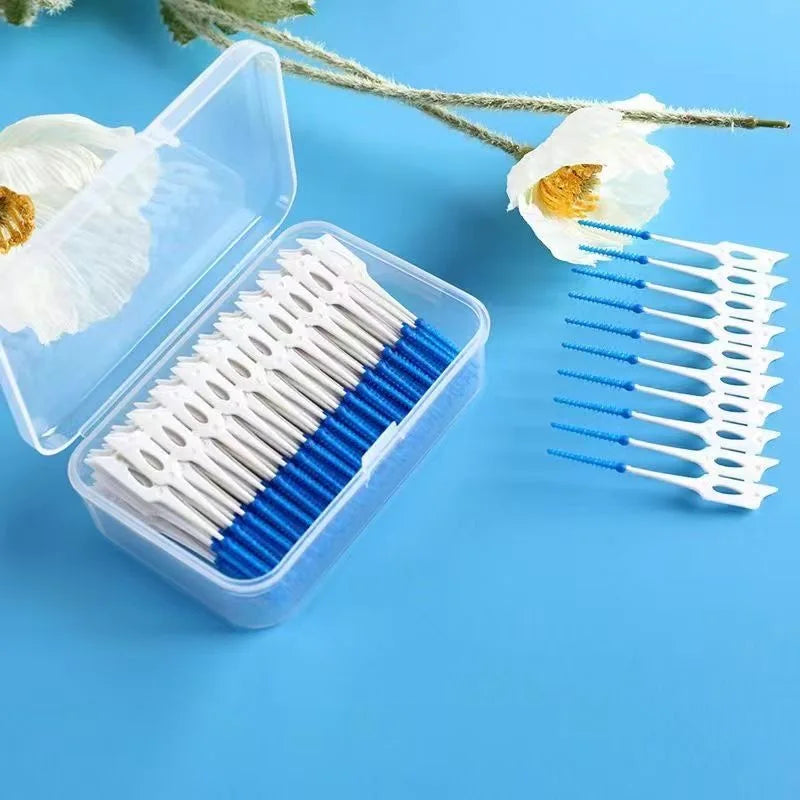 150 Interdental Silicone Brushes Dental Toothpicks Brush Between Qme