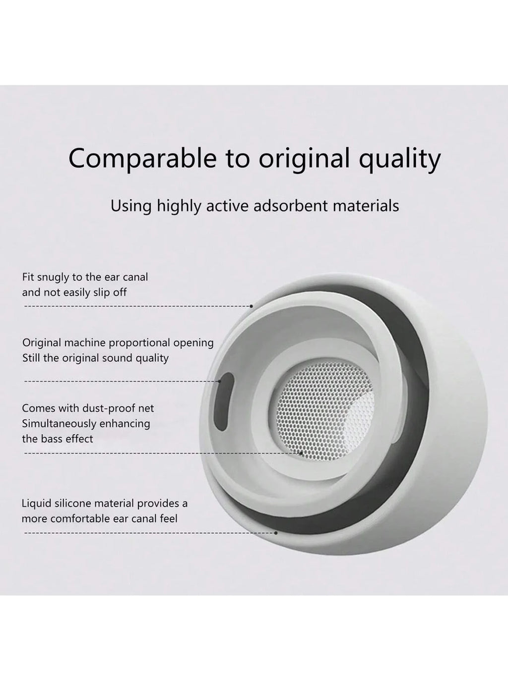 Suitable Airprods Silicone Ear Caps Wireless Bluetooth Earphone Qme