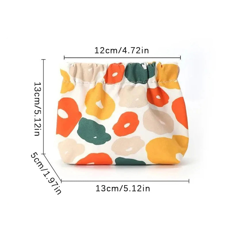 Napkin Towel Cosmetics Cotton Coin Purse Organizer Sanitary Storage Qme C