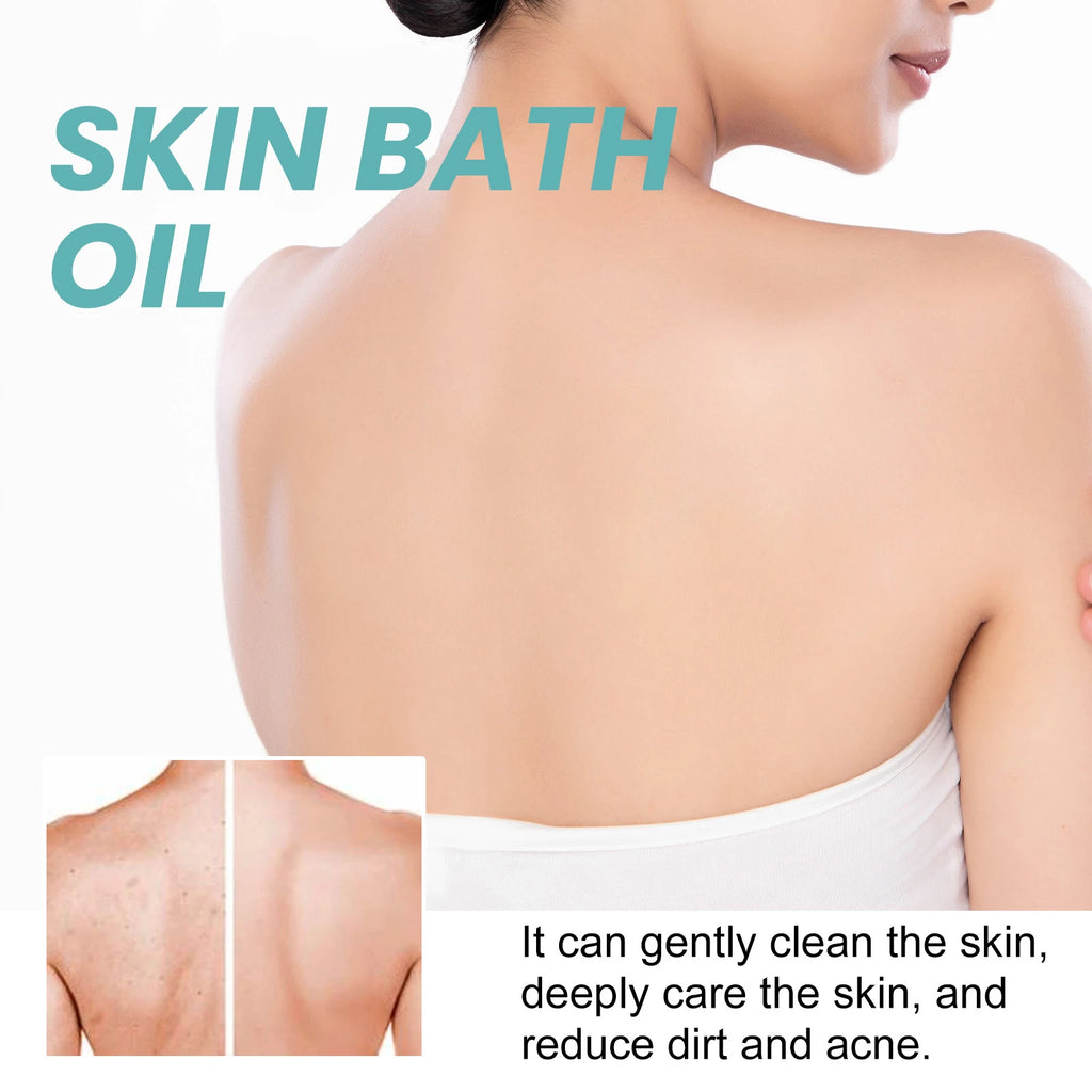 Skin Bath Oil Deep Nourishing Body Cleansing Oil Moisturizing Body Shower Oil for Dry Skin Removes Waterproof Sunscreen Hydrates Qme