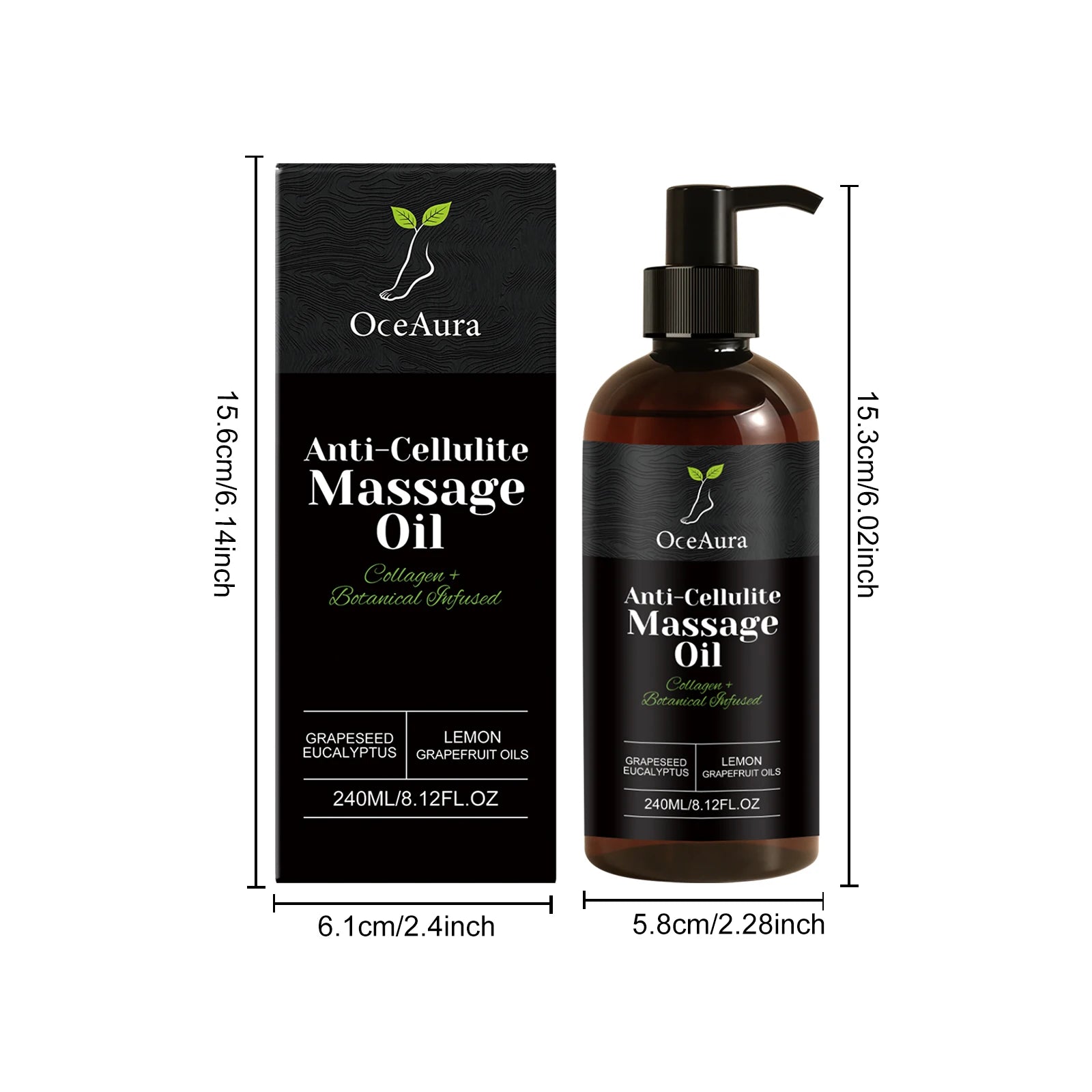 Collagen Firming Massage Oil Thigh Firming Nourishing Dry Skin Glowing Soothing Smoothing Tightening Body Oil for Daily Use Qme 240ml Boxed
