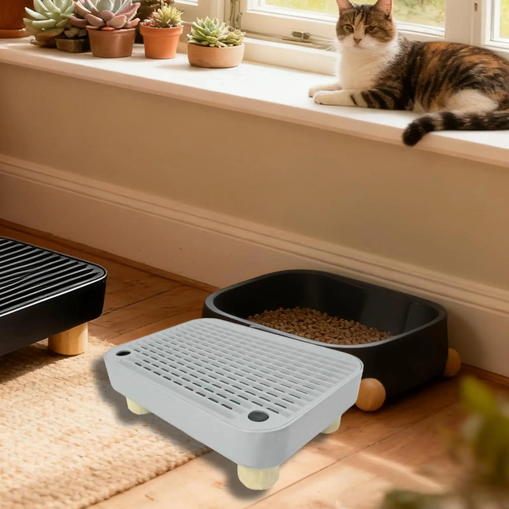 Litter Box Ramp Senior Cat Poop Step Filter Function Anti-tracking Qme