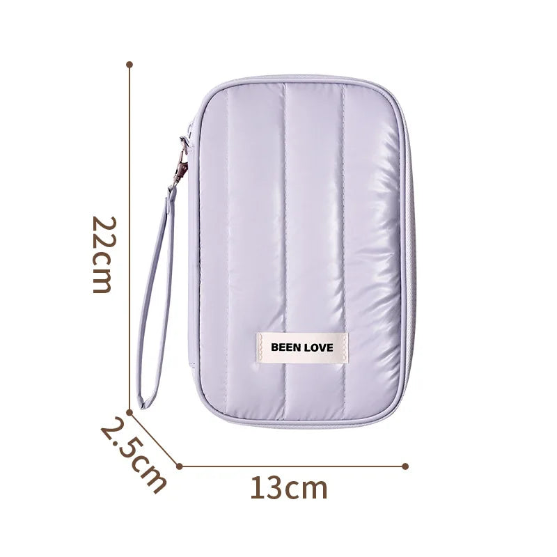 Beilian anti-theft brush ID bag, overseas travel storage bag, multi-card passport bag, wholesale boarding portable card bag. Qme purple