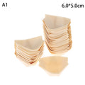 Disposable Sushi Serving Trays Boat Plates Wood Boats Salad Dessert Qme A1