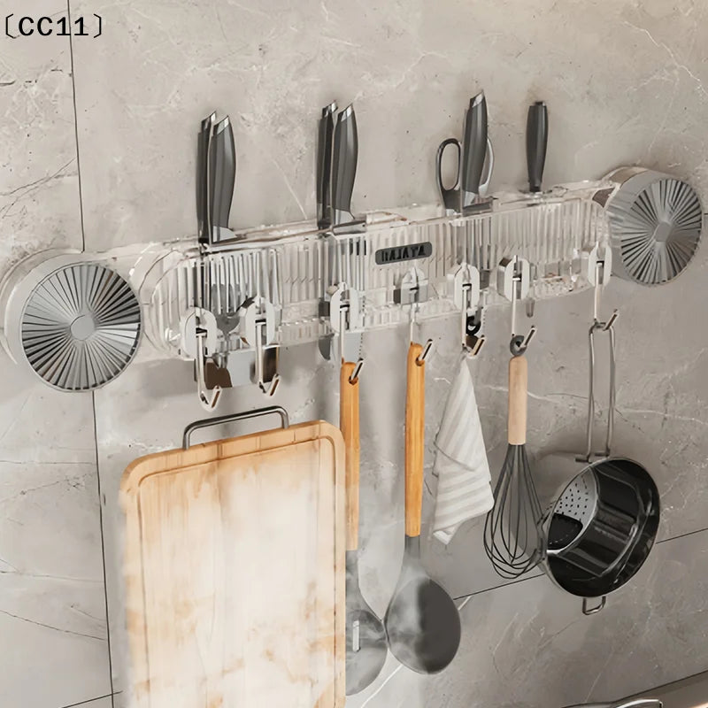No-drill Hook Knife Holder Kitchen Wall-mounted Multi-functional Qme