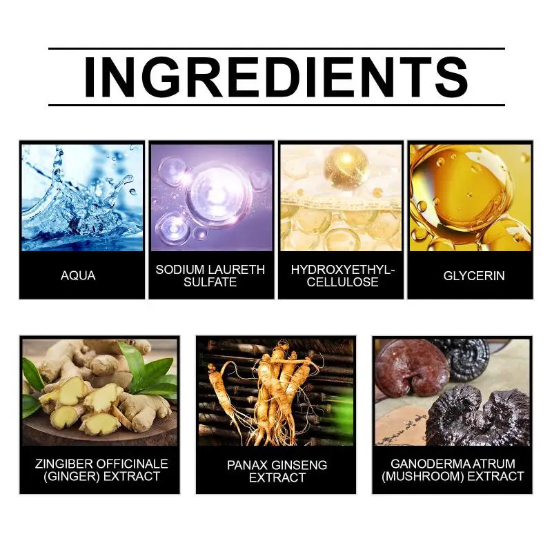 Natural Herbal Black Hair Dye Shampoo Gray Polygonum Multiflorum Qme