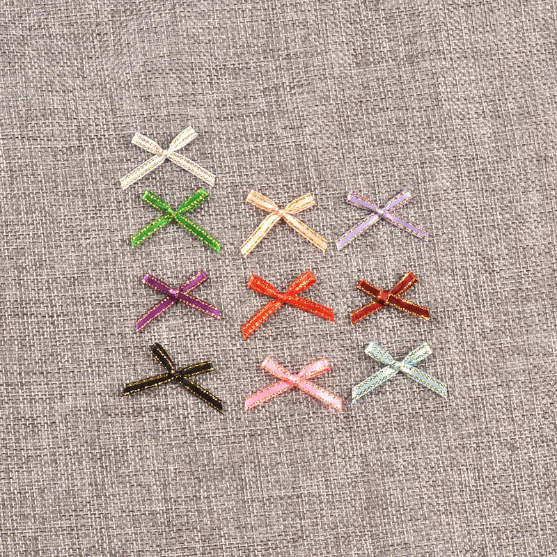 30pcs 2.4-4.5cm bowknot Shape Christmas Style Appliques For DIY Clothing Hat Home Decorative Accessories Holiday Supplies Qme 1-3.1x2.4cm