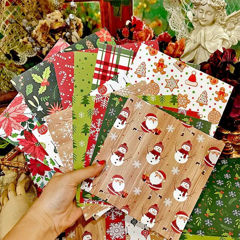 Christmas Scrapbooking Paper Vintage Scrapbook 0 DIY Craft Creative Qme