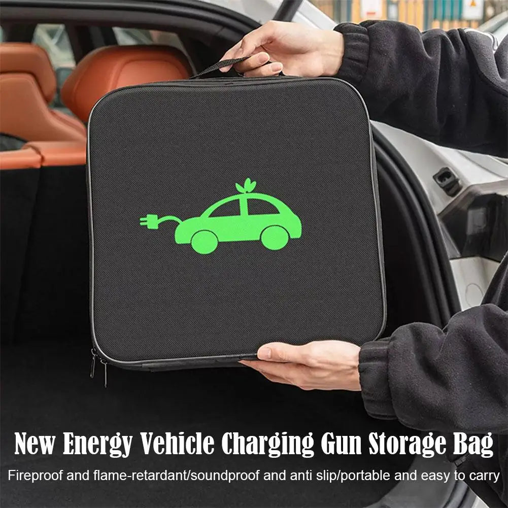NEW EV Cable Organizer Bag Electric Car Charger Box Charging Organizer Jumper Cable Bag Electric Vehicle Charging Cable Case Qme