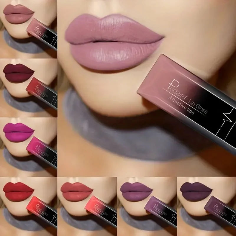 Lip Makeup 17 Sexy Matte Long Lasting Lipgloss Liquid Lipstick Cream Qme