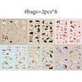 Daily Cat Themed PET Stickers, Super Cute Decor for Phone Cases & Journals, Great for Scrapbooking, Water Bottles Decoration. Qme 6 Bags