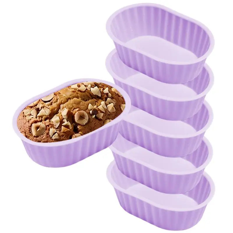 Silicone Cake Mold Oval Shape Muffin Cupcake Baking Molds Home Qme A4