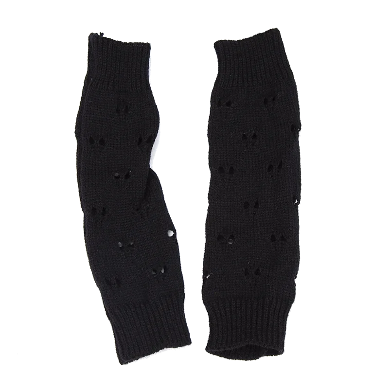 Women Long Fingerless Soft Gloves Cute Fashion Gothic Cosplay Y2K Qme A2 One Size