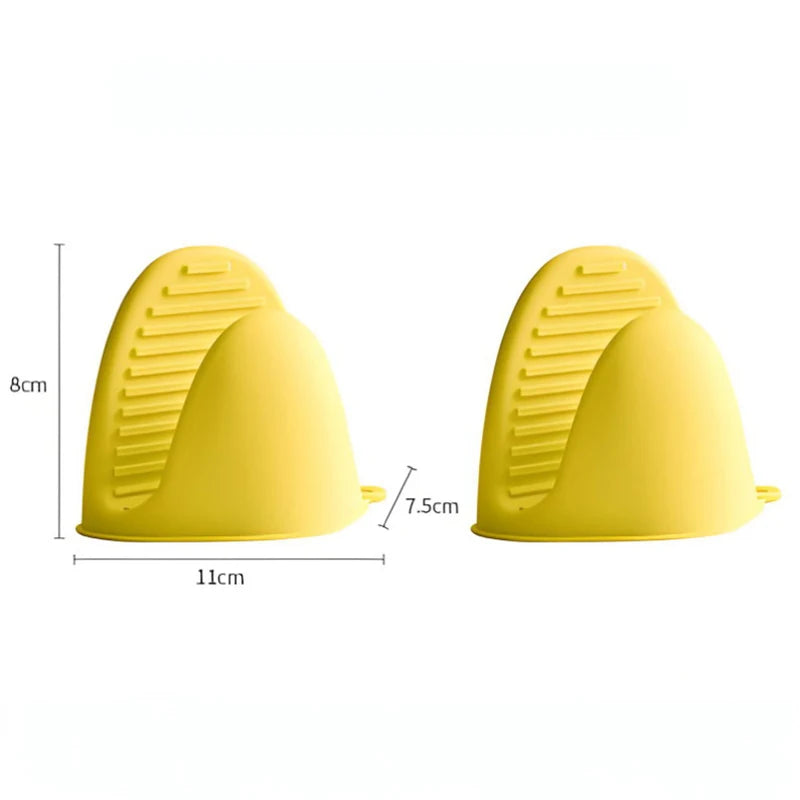 Thickened Silicone Heat Resistant Gloves Non Slip Oven Mitts Microwave Safe Kitchen Gloves For Baking Cooking Qme A4