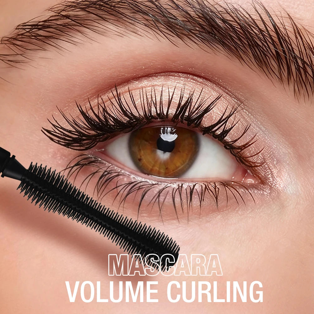 O TWO 4D Black Mascara Curling Waterproof Lashes Thick No Clumping Qme
