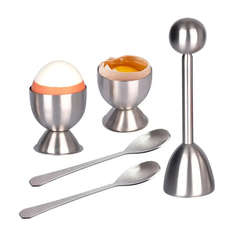 Stainless Steel Egg Opener Shell Opener Egg Head Eggshell Cutter Egg Cup Holder Multi-purpose Egg Tool Kitchen Gadgets Qme 5pcs