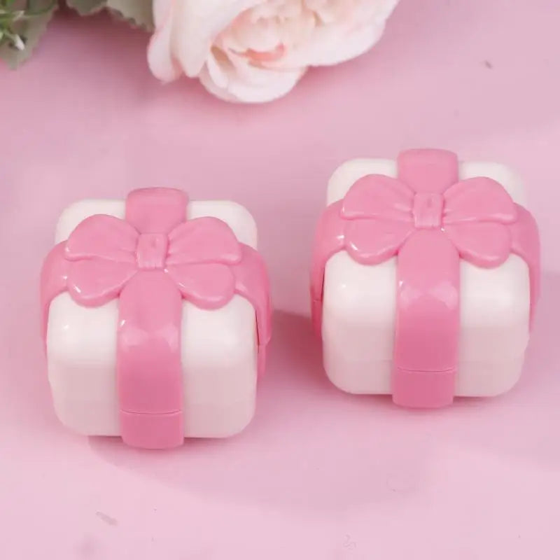Cosmetic Cream Ceramic Jar Bow Sample Eyeshadow Pots Lip Balm Bottles Qme