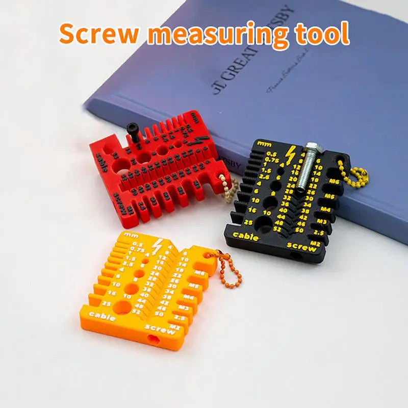 Thread Checker 3D Printed Wire Screw Measuring Tool Drill Bit Gauge Qme