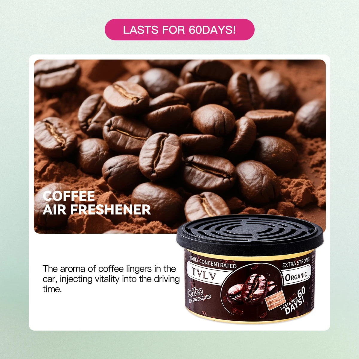 Multi Flavored Car Aromatherapy Long-lasting Room Fragrance Solid Qme 01 Coffee