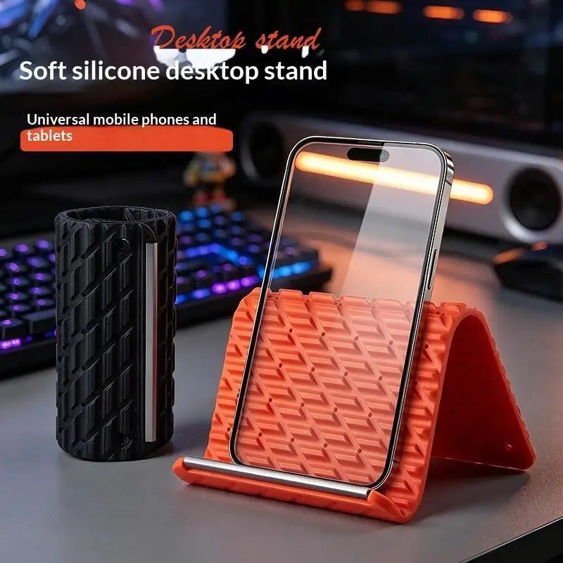 Non-slip Silicone Phone Stand Foldable Flexible Transformable Qme